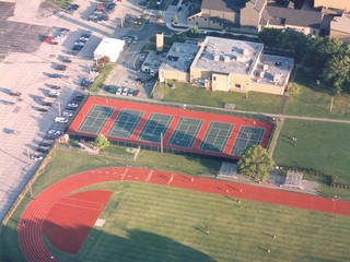 Areal Shot of a Running Track