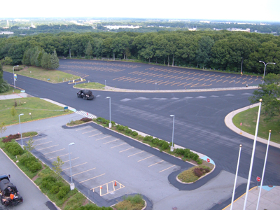 Seal Coating a College Parking Lot